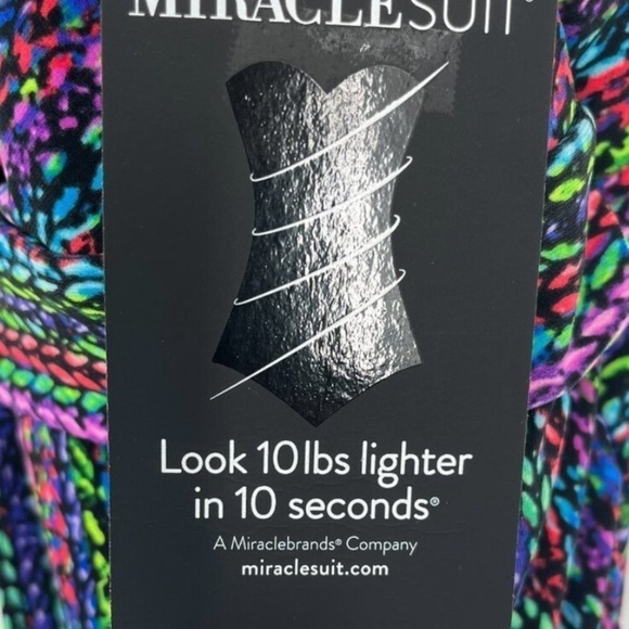 Miraclesuit Women's Stitch It Cleo TankiniV neck swimsuit swimwear Size 16 - Picture 6 of 9